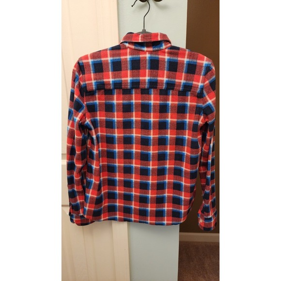 Boys Abercrombie Kids Plaid Flannel Shirt Size 15/16 Button Down Long Sleeve - Picture 2 of 4